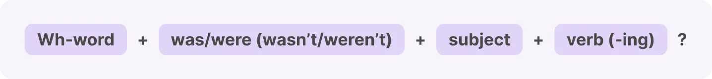 Past Continuous formula for Wh Questions