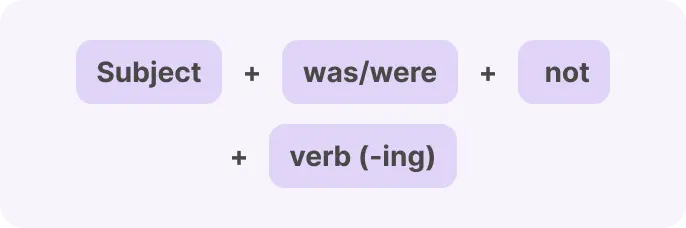 Past Continuous formula for negative sentences 1