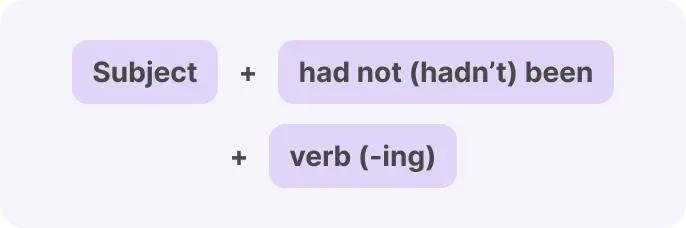 Past Perfect Continuous formula for negative sentences 1