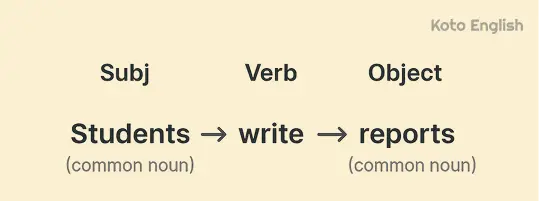How to use common nouns in sentence 1