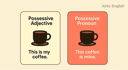 Possessive pronouns vs possessive adjectives 1