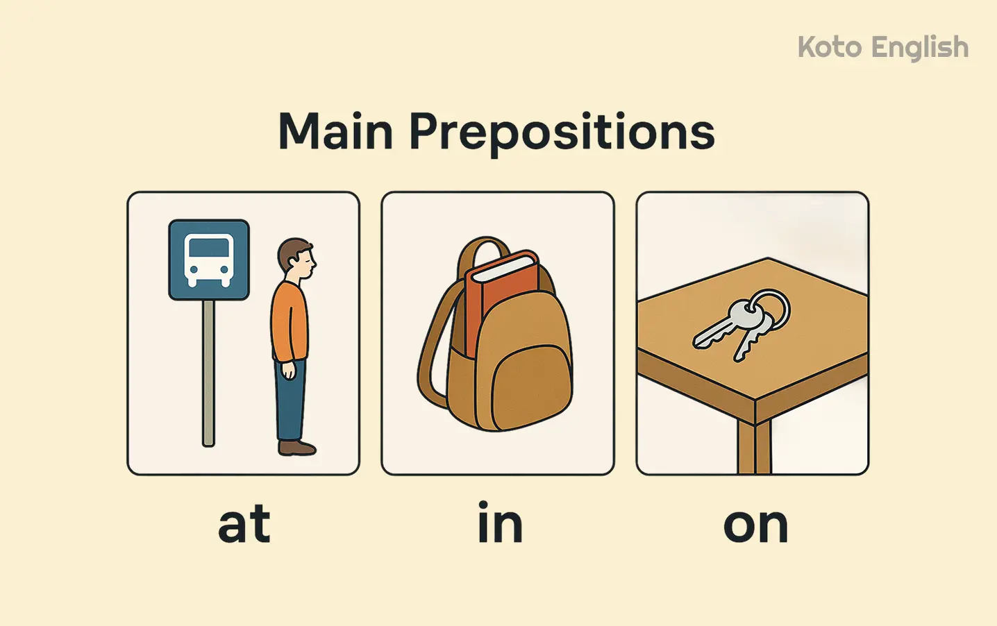 What is preposition of place
