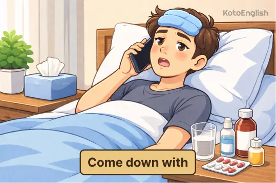 Phrasal Verb Come down with 1