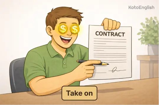 Phrasal Verb Take on 1