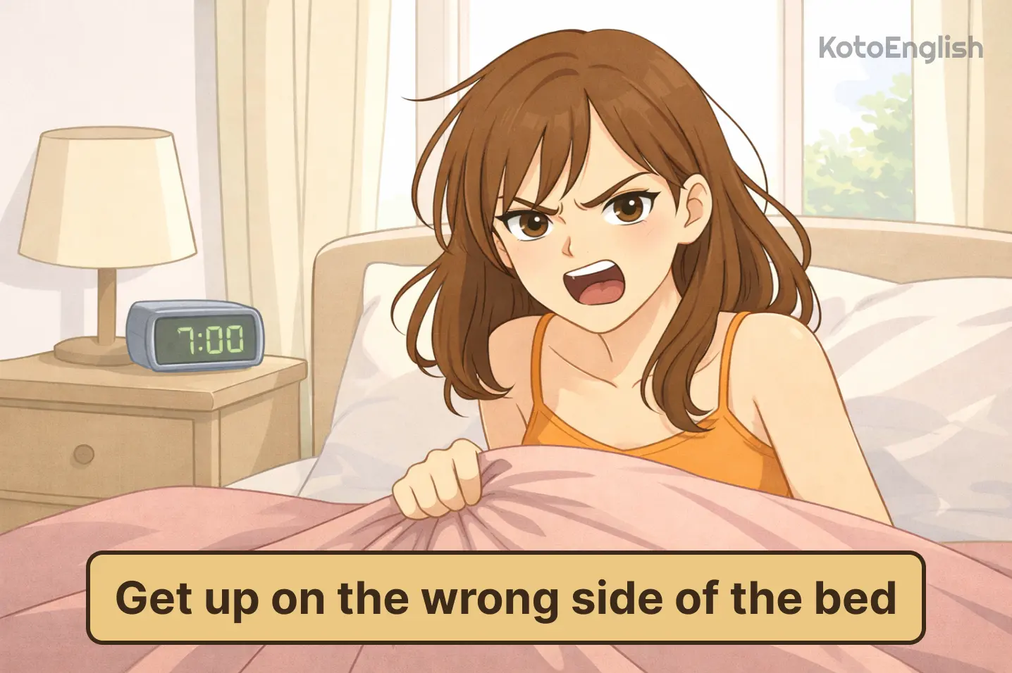 Get up on wrong side of bed
