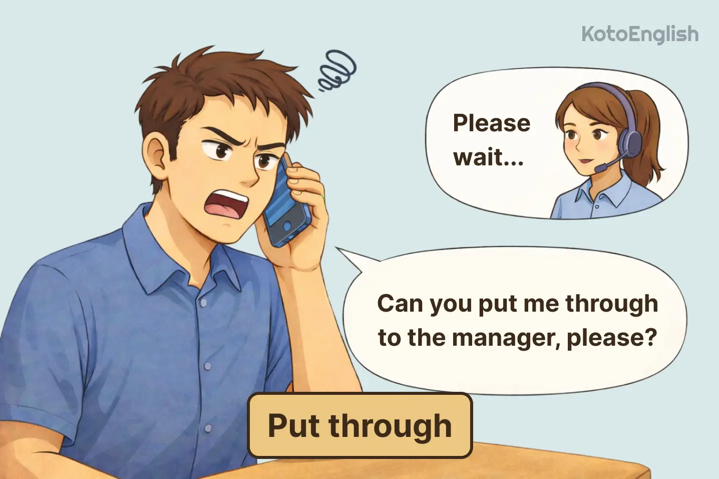 Phrasal Verb Put through