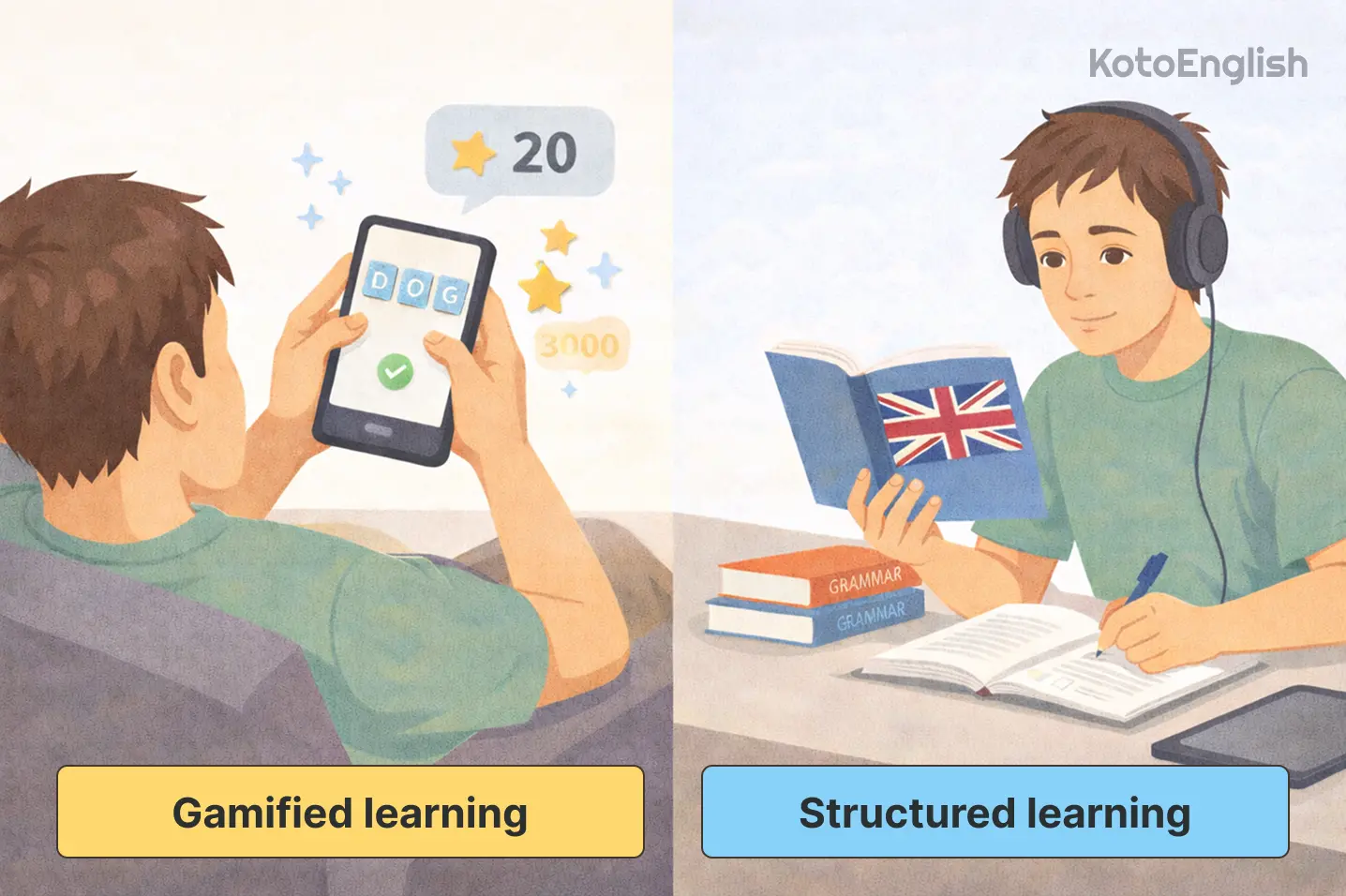Gamified vs structured learning