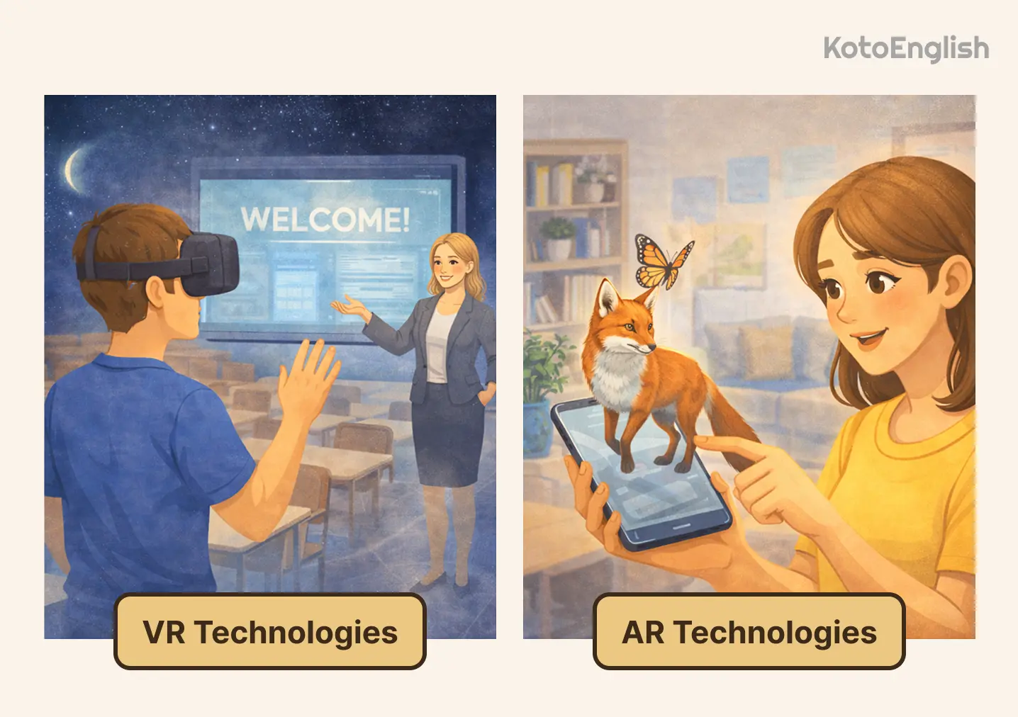 Mondly VR and AR technologies