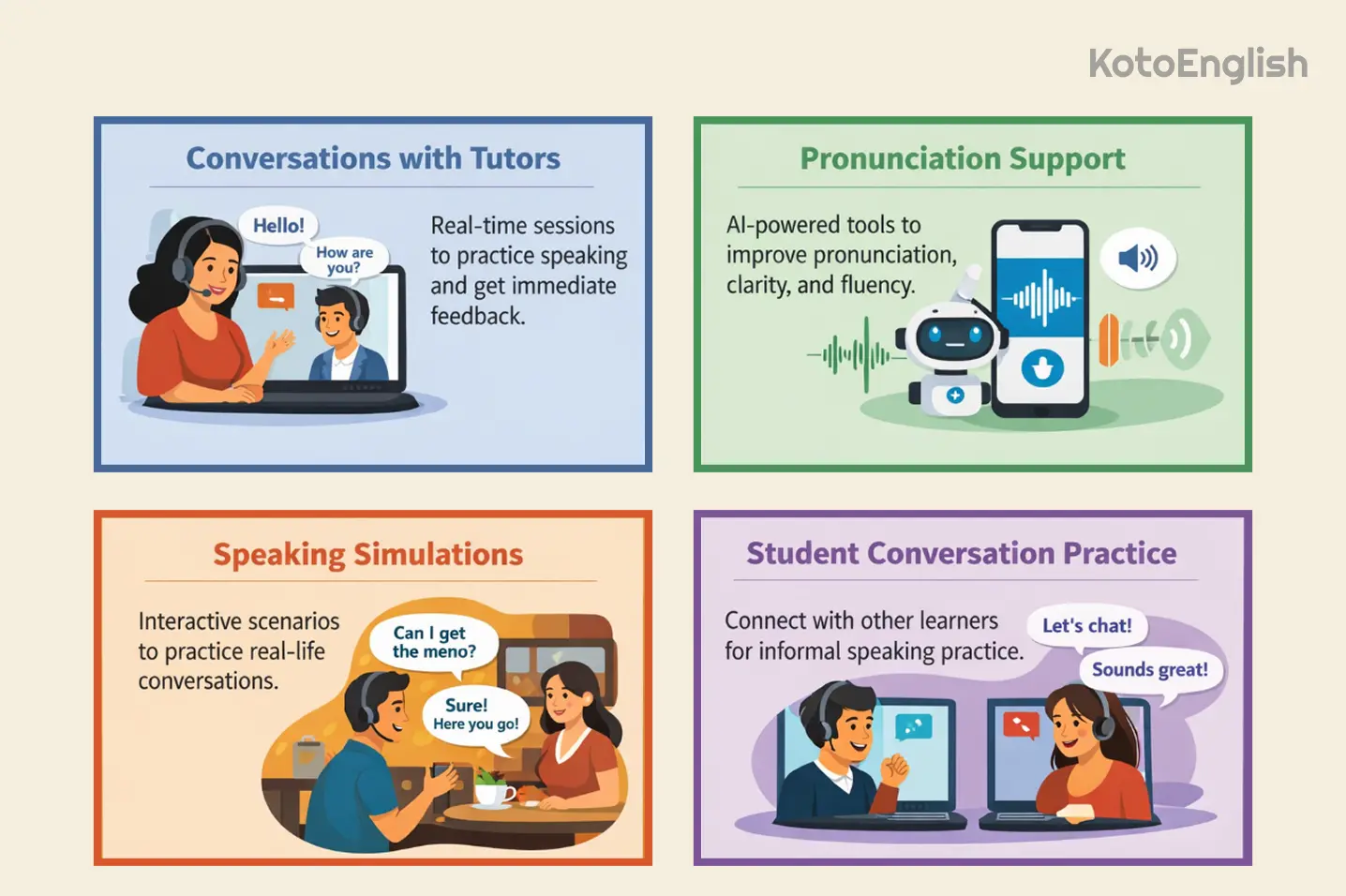 Speaking practice opportunities