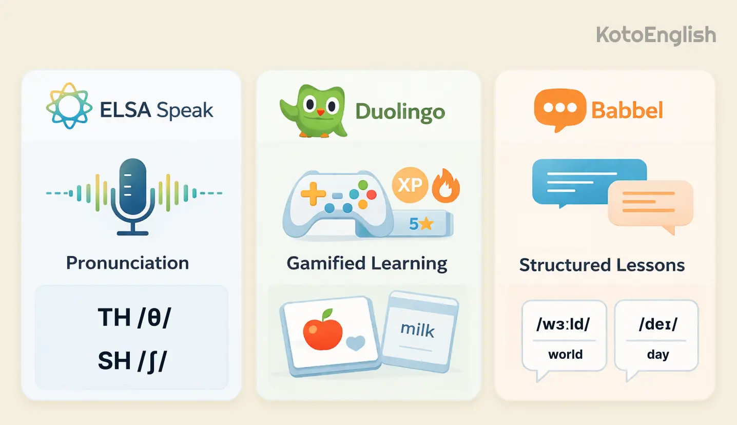 ELSA Speak vs Duolingo vs Babbel