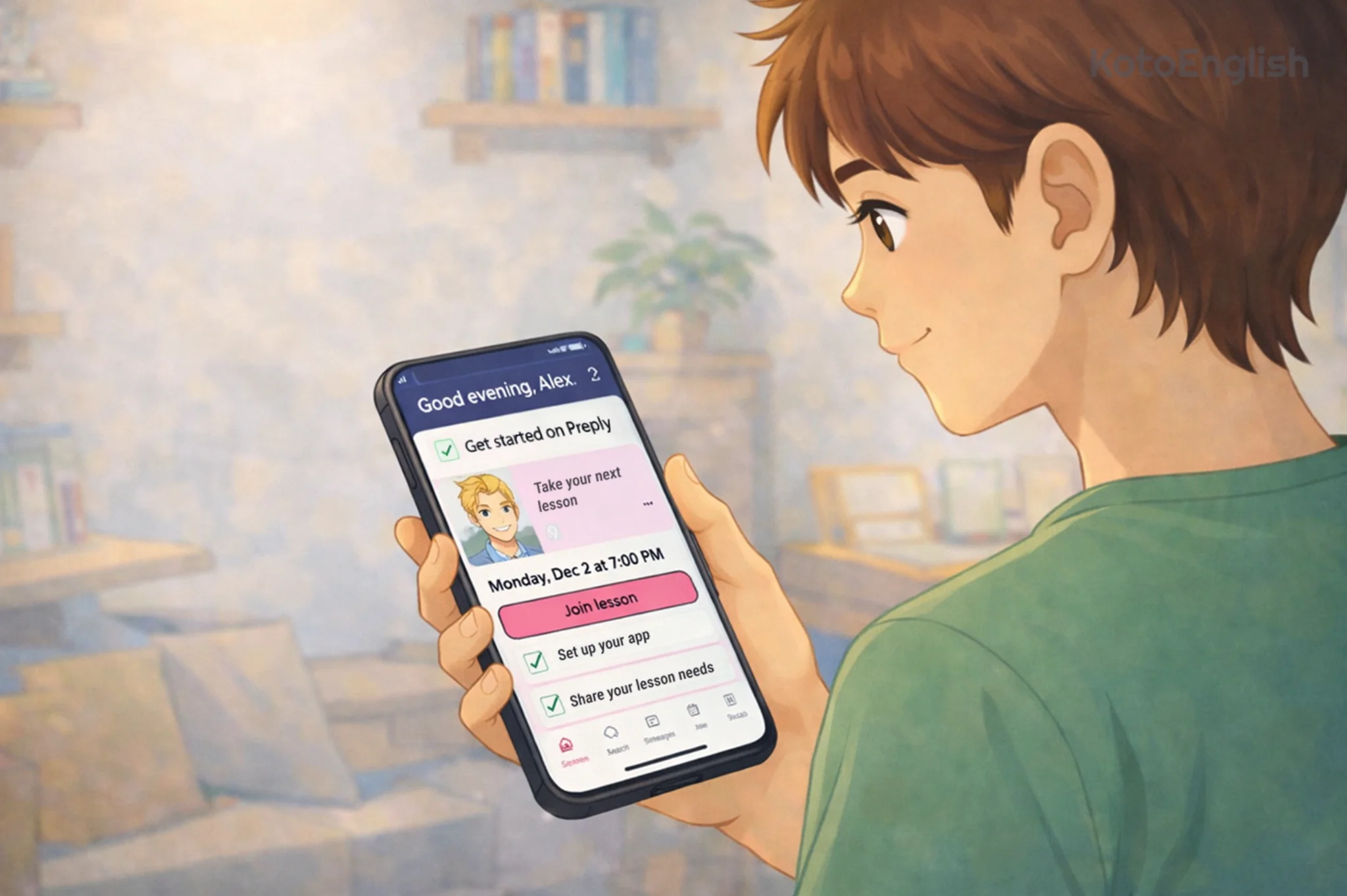 Preply mobile app learning on the go