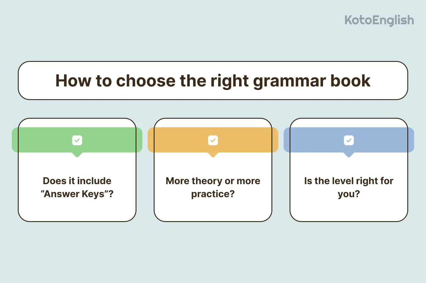 choosing the right grammar book for your level
