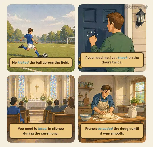 common action verbs that start with k 1