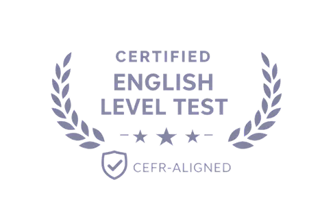 icon confirmation of providing a certified english level test