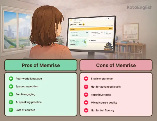 memrise pros and cons 1
