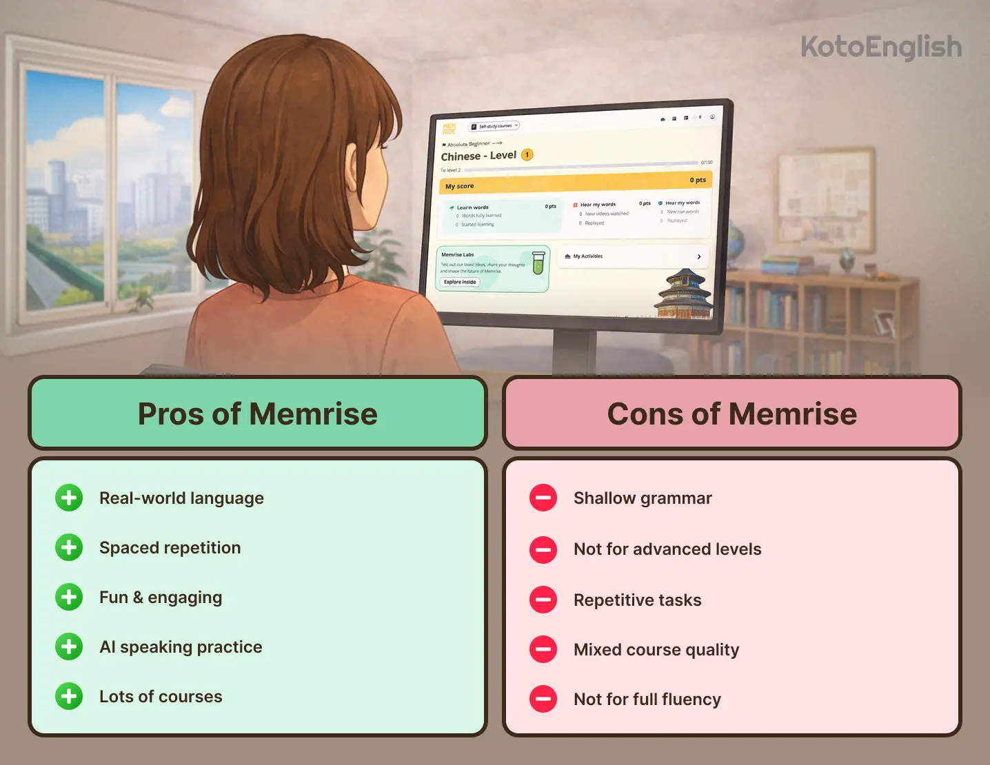 memrise pros and cons