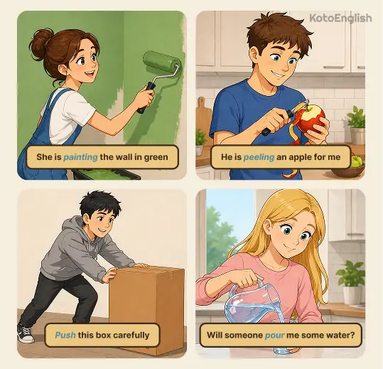 physical action verbs with p 1