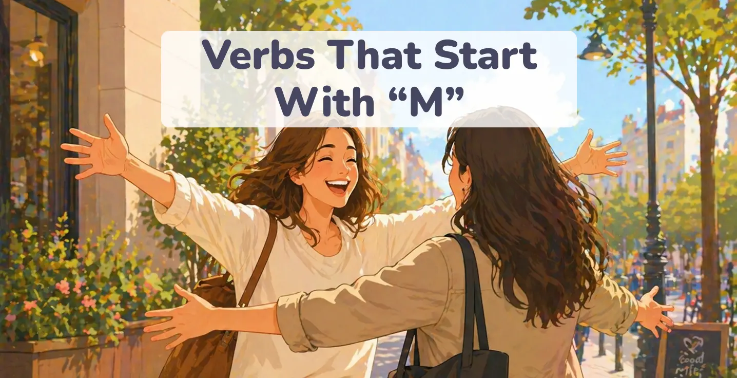 verbs that start with m