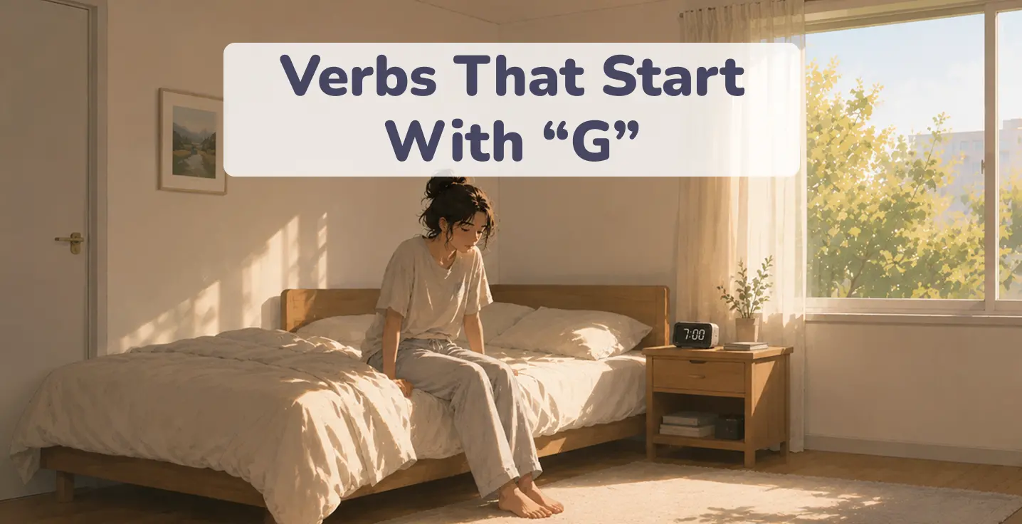 english verbs that start with g