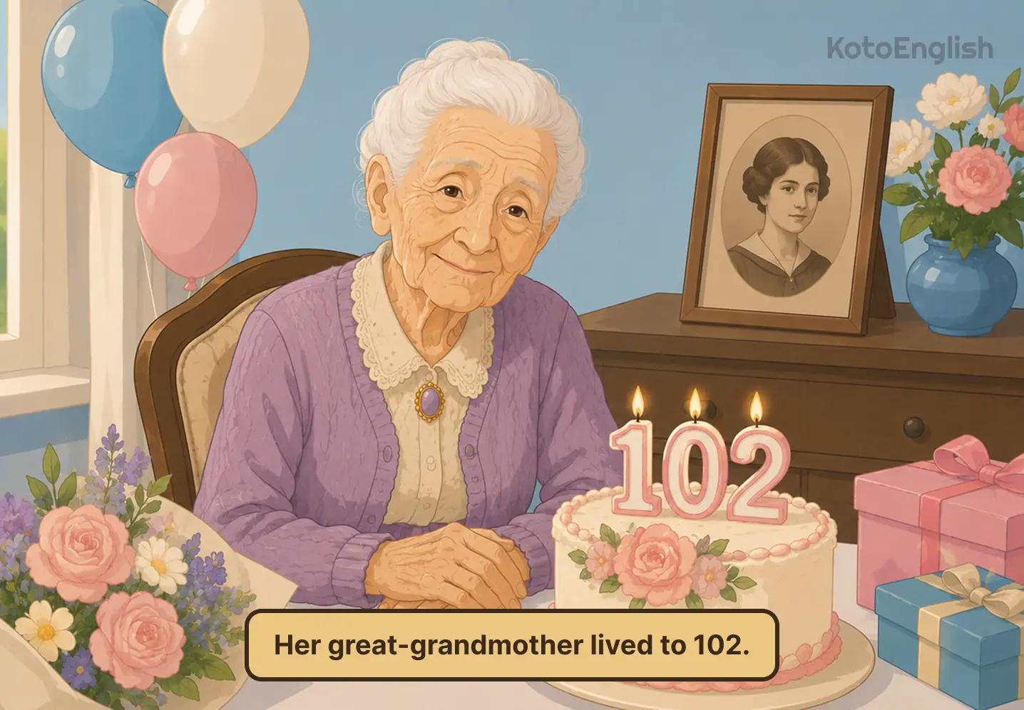 great grandmother in a sentence