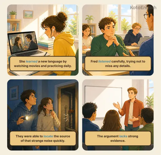 mental and cognitive verbs with l 1