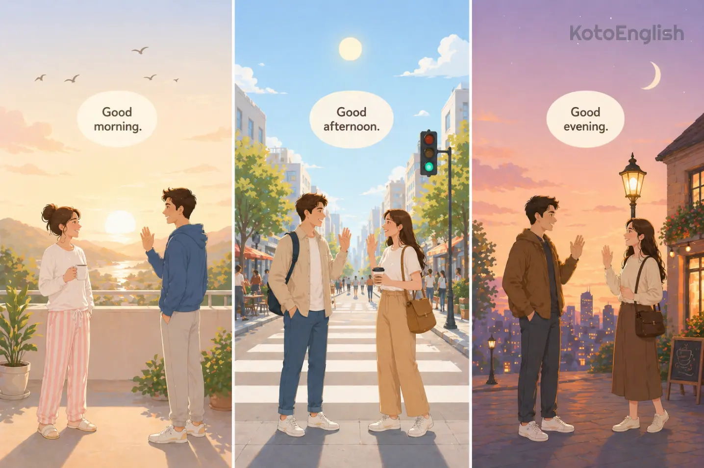 time specific greeting phrases