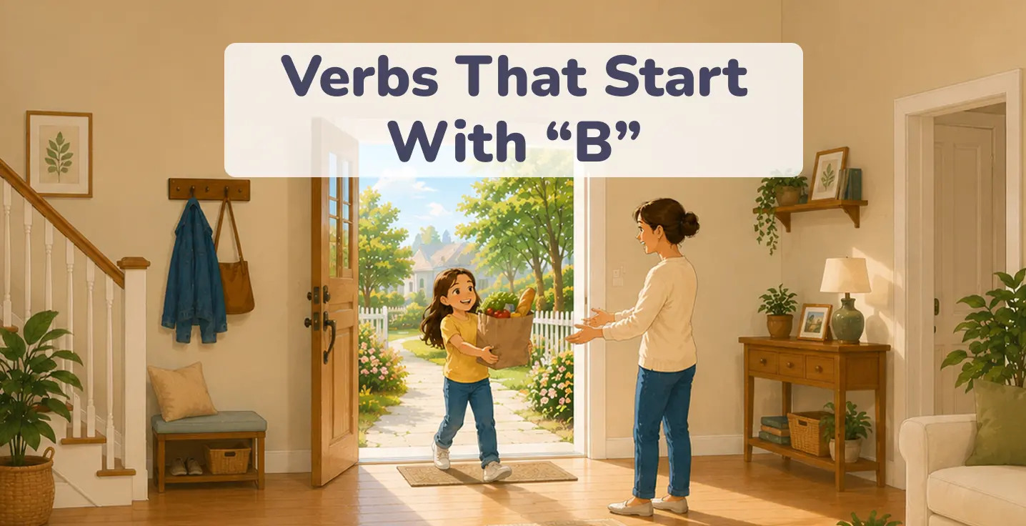 verbs that start with b