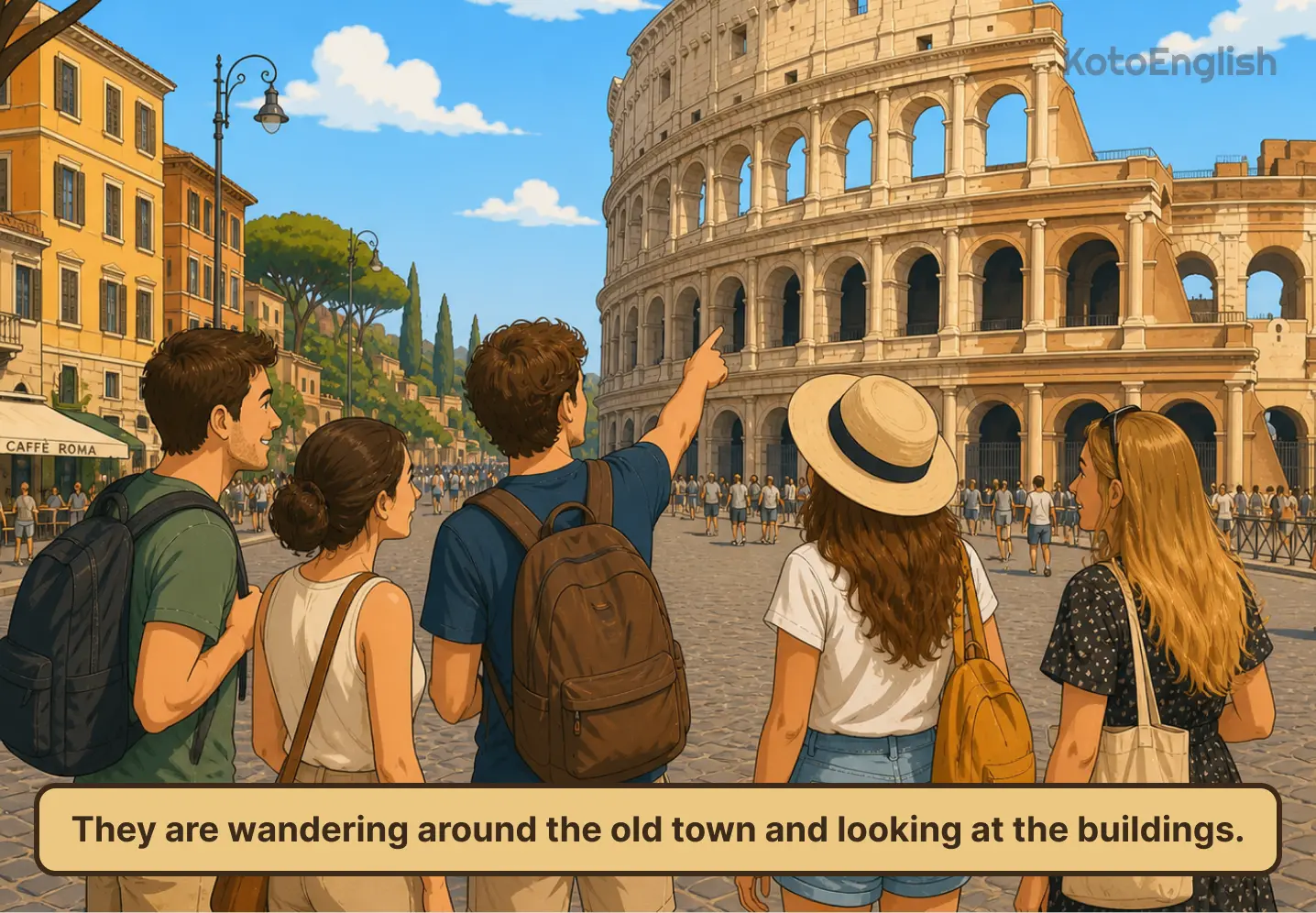 walk in a sentence