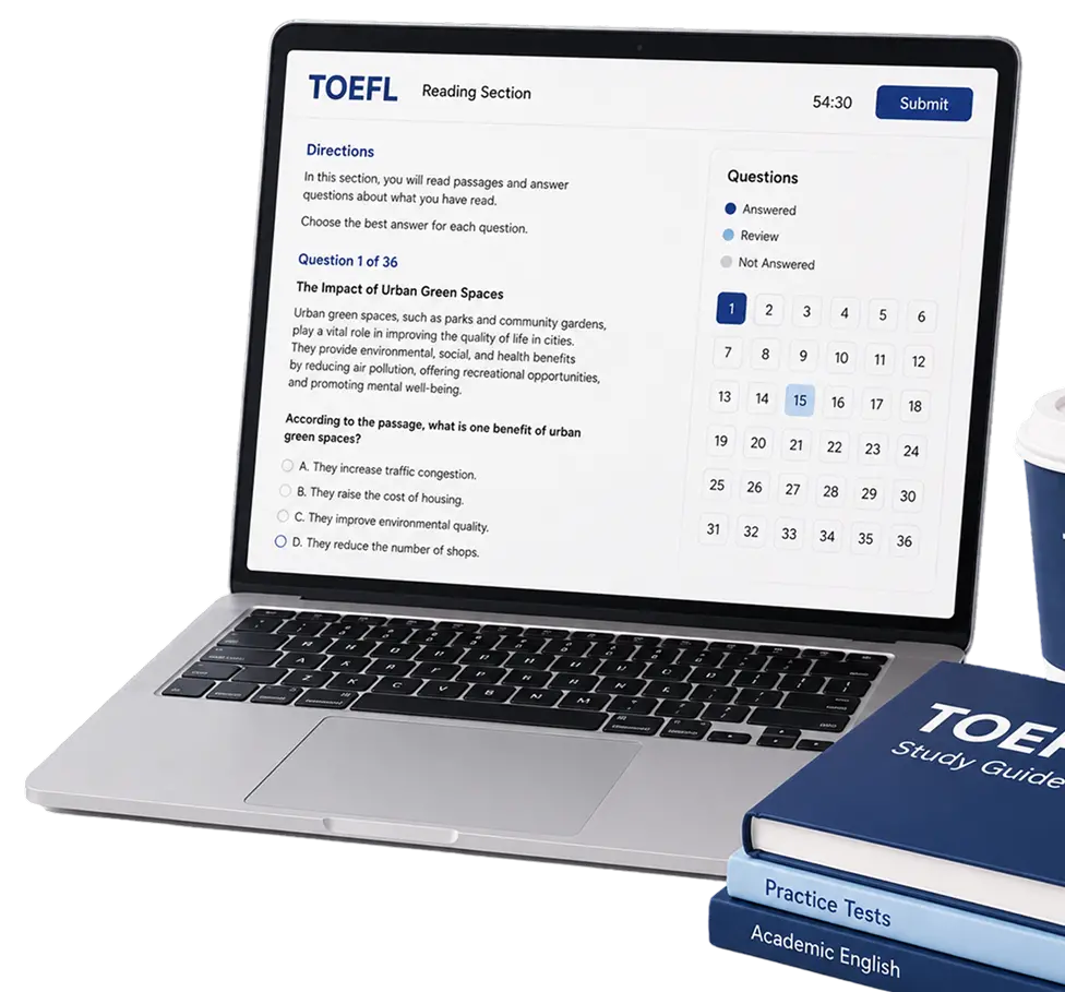 online toefl mock test simulator