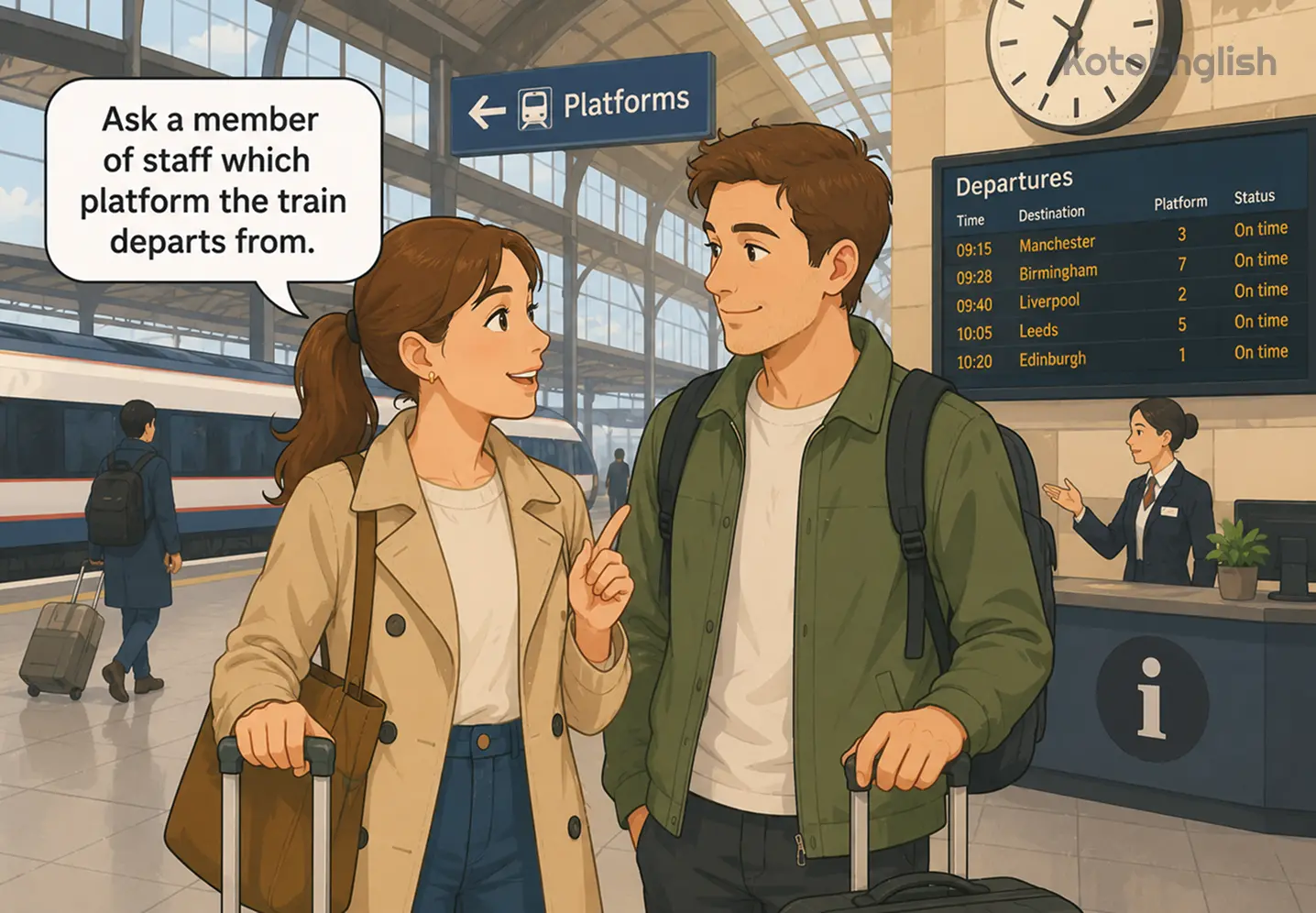 platform in a sentence
