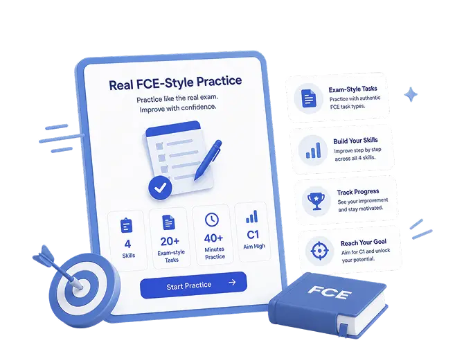 real fce style practice exam interface