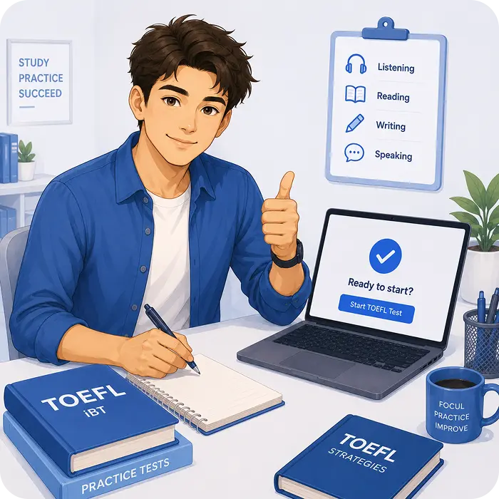 start academic toefl test